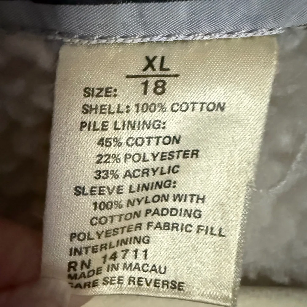 Vintage VanCort Sherpa‎ Lined Trucker Denim Jean Jacket Kids Size 18 XL